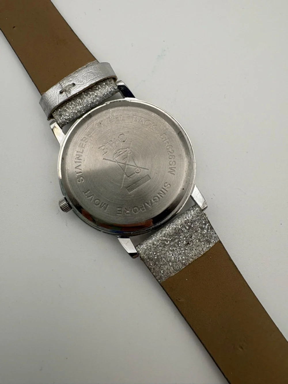 Silver‎ Sparkly Glitter Strap Crystal Dial Watch
